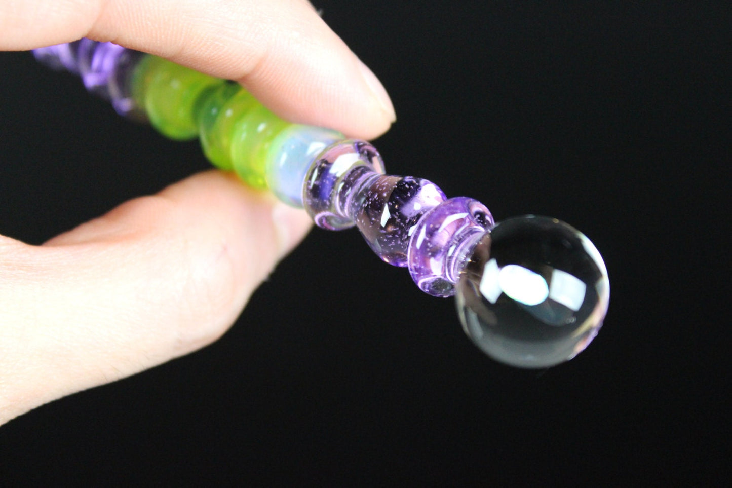 Opal Slyme & Purple Rain Art Glass Perfume Dauber