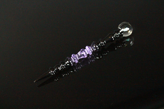 Opal Purple Rain Art Glass Perfume Dauber