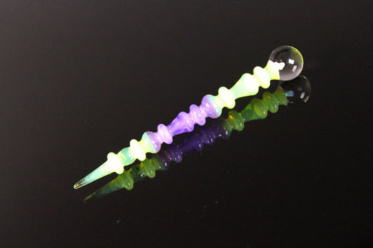 Purple Lollipop Slyme & Slyme Opal Art Glass Perfume Dauber