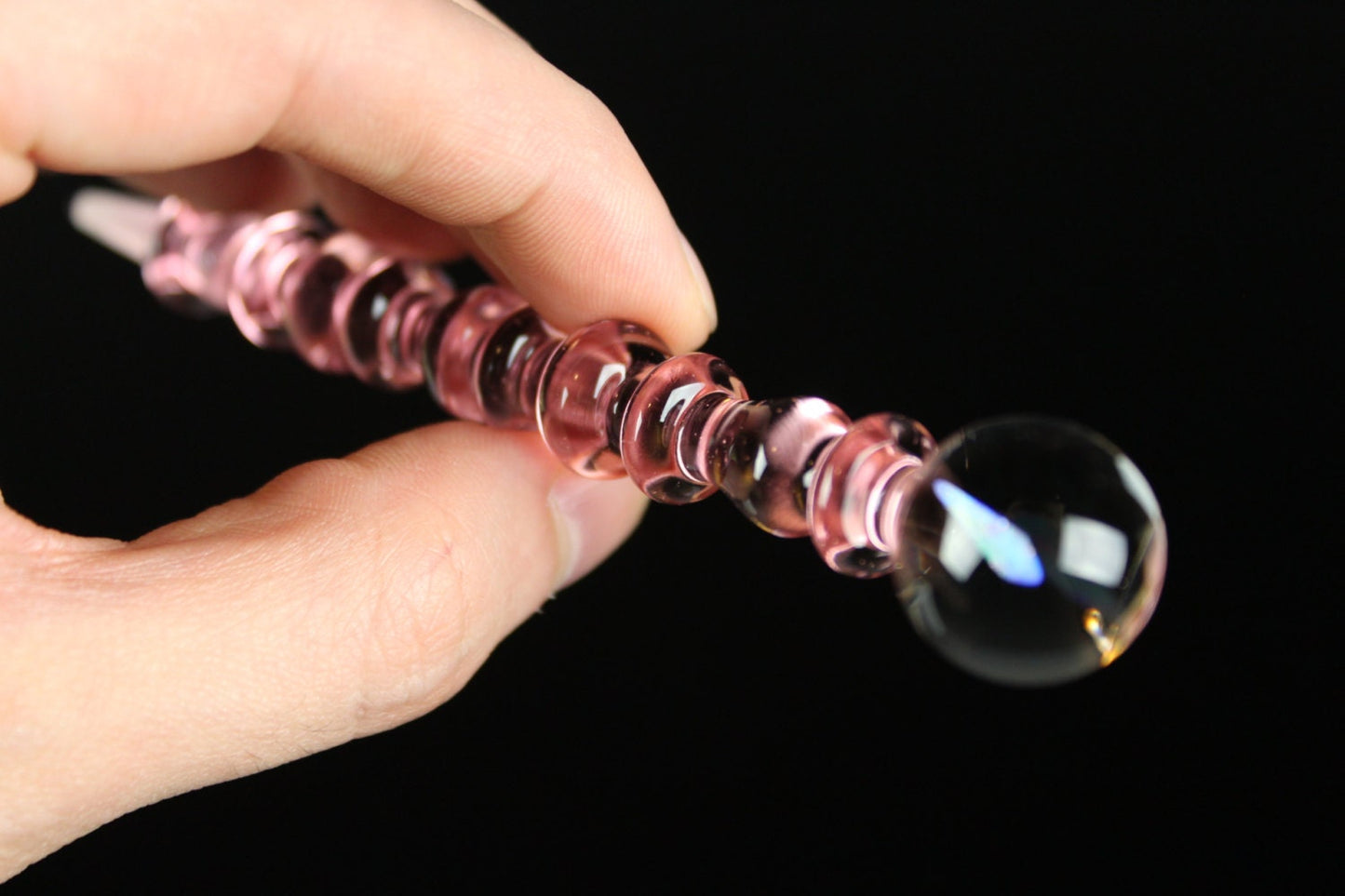 Serum Color Changing Pink/Yellow Opal Art Glass Perfume Dabber-