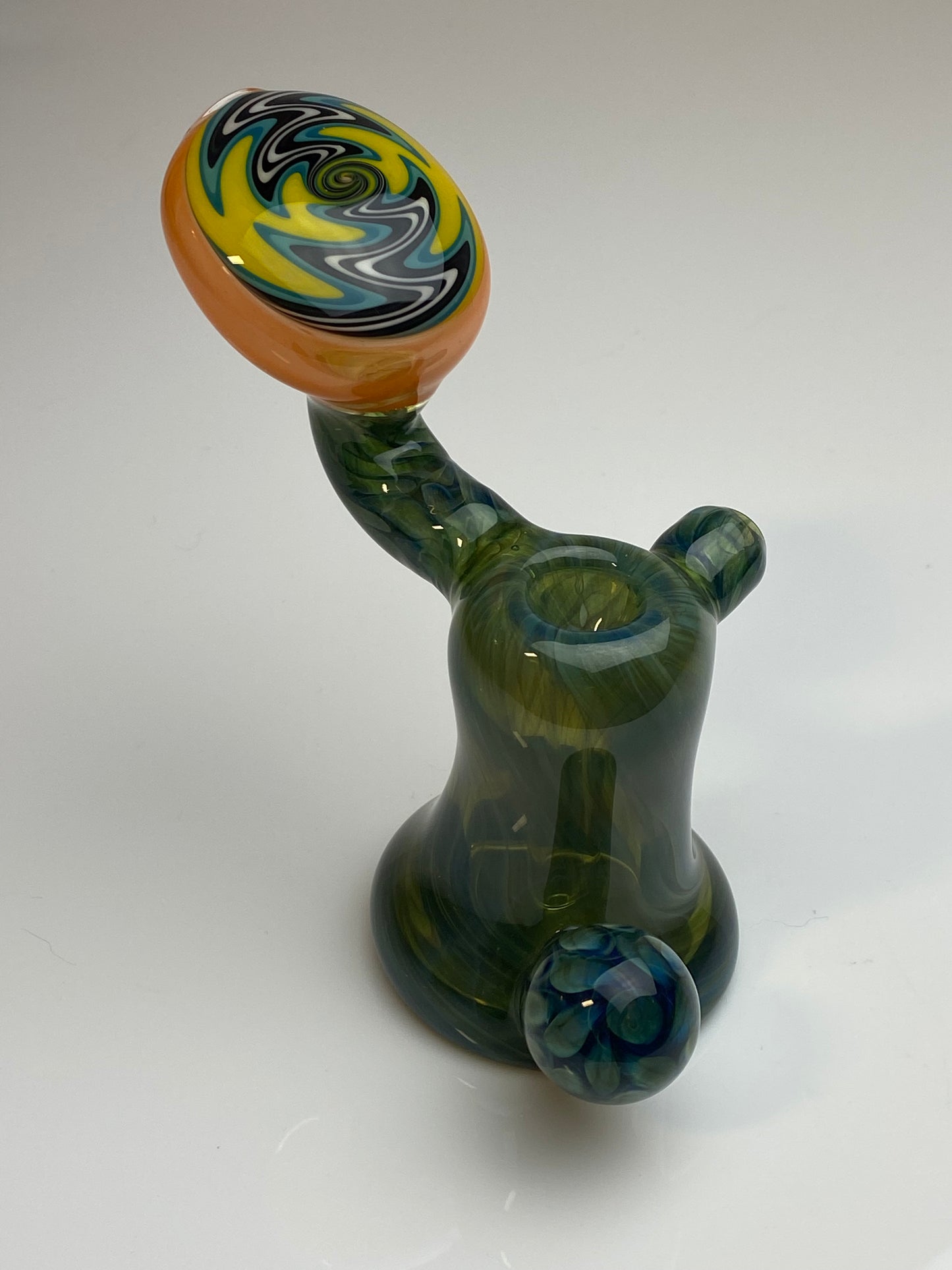 Yellow Fumed Switchback Bubbler