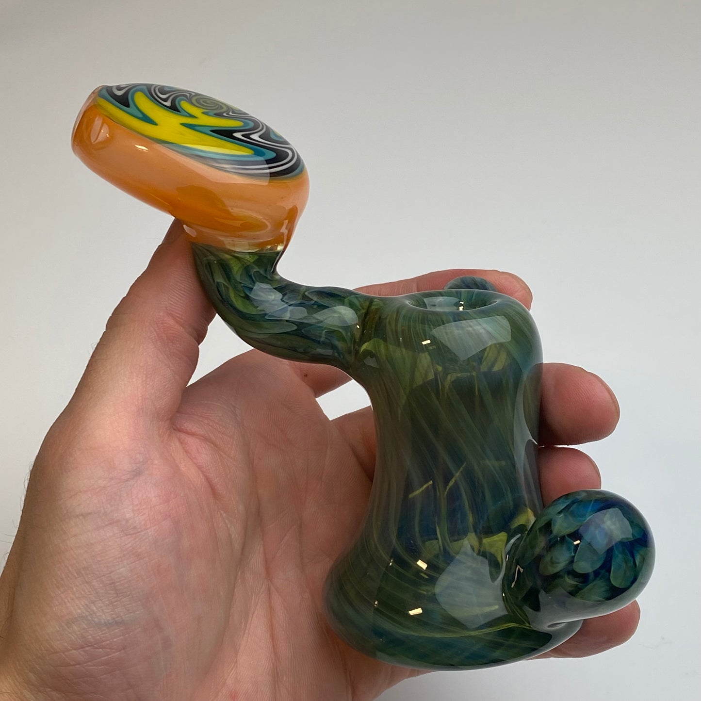 Yellow Fumed Switchback Bubbler