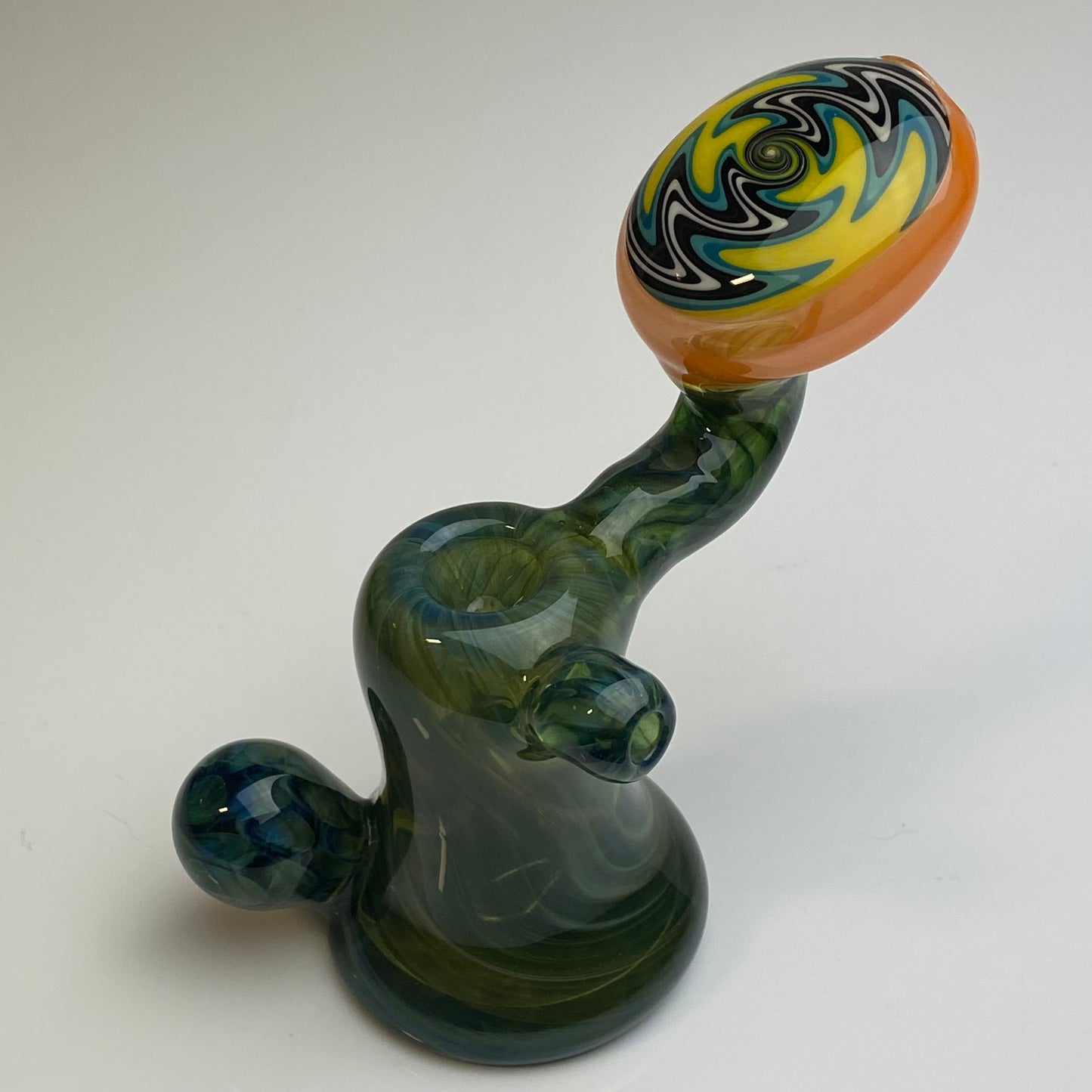 Yellow Fumed Switchback Bubbler