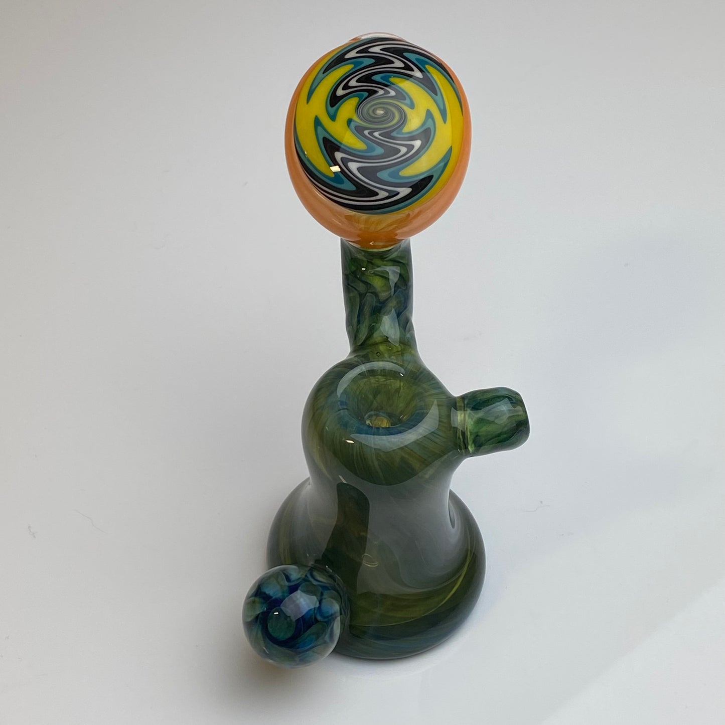 Yellow Fumed Switchback Bubbler